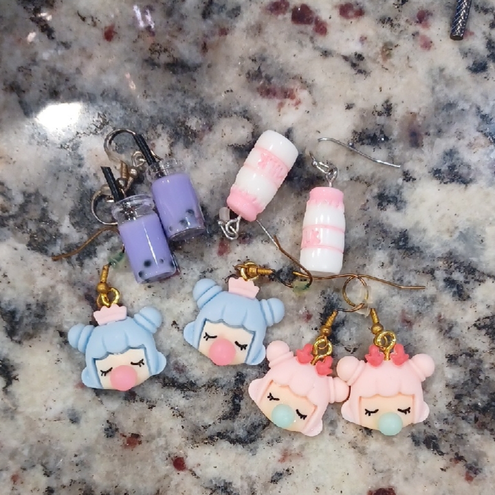 Cute Pastel Earrings Set